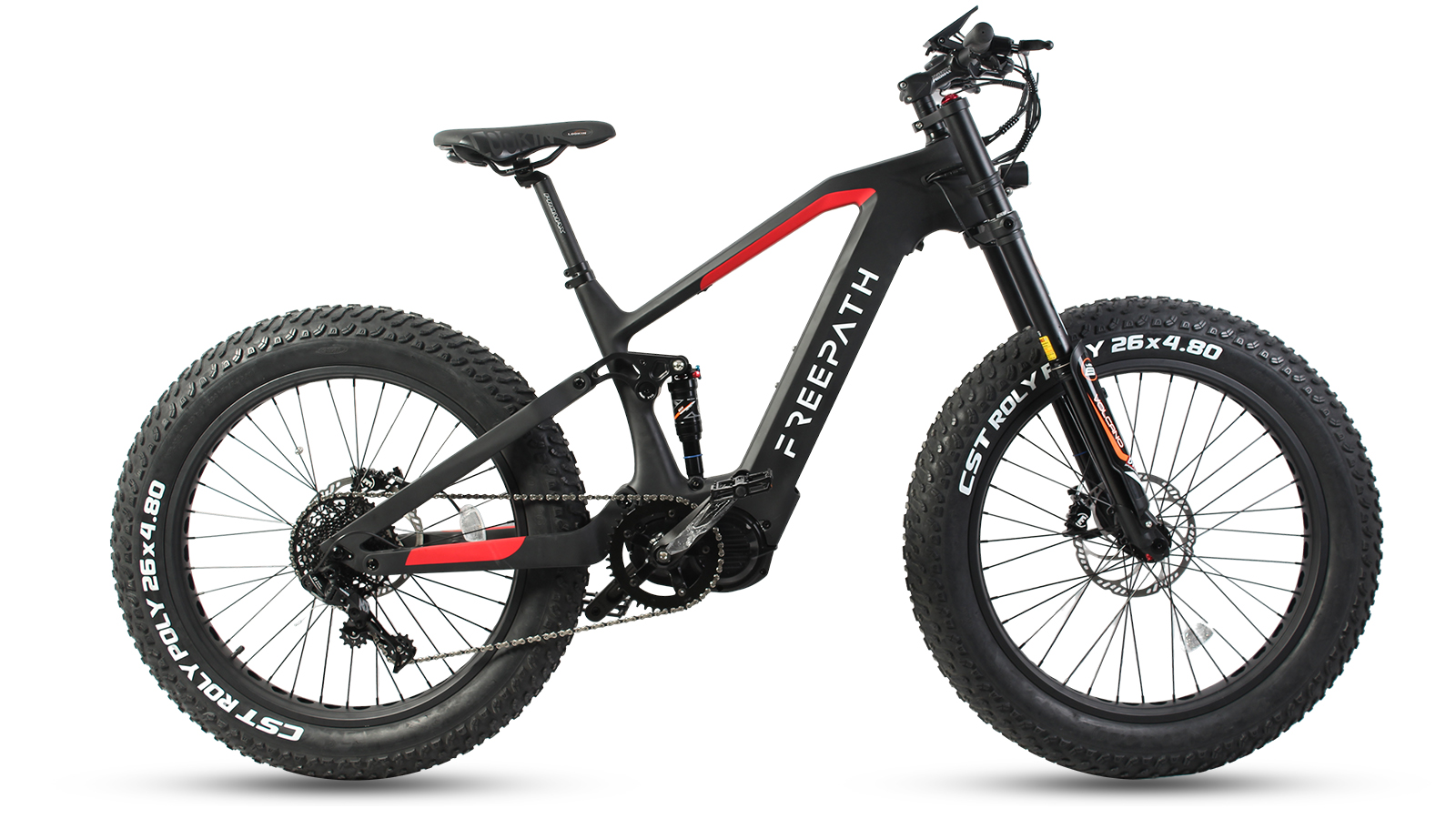Freepath E18-A full-suspension carbon fiber fat tire electric bike